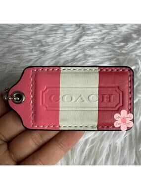 2.5" Coach Multi-color Fob Hang Tag Hangtag Bag Charm